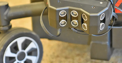 Close up of wheelchair sensor