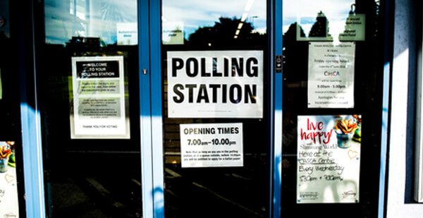 Photo of a voting polling location