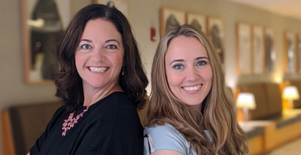 Photo of VA social worker Lori Murphy and voluntary services specialist Anna Giesler