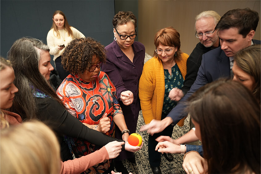 A group of women and men collaborating and innovating within the VHA Innovation Ecosystem