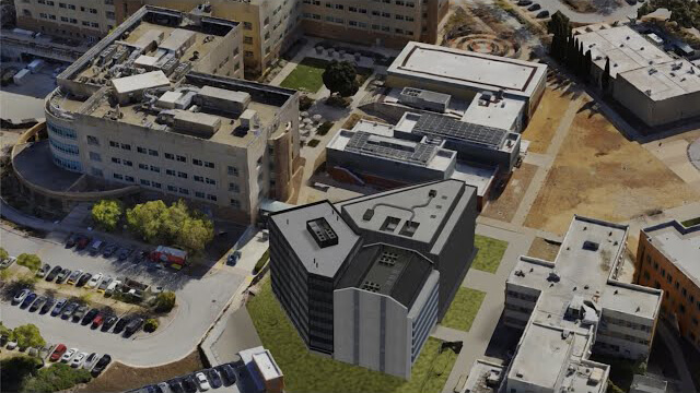 Poster image of video shows drone footage of the VA Hospital in Palo Alto, CA