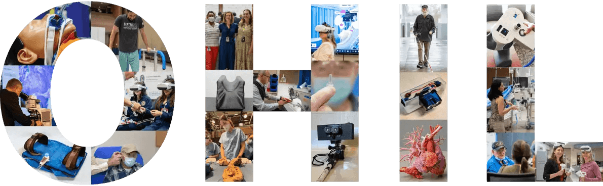 OHIL logo with image collage of innovative healthcare technology